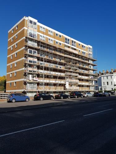 St. Catherine's Terrace Hove. Cyclical block maintenance.